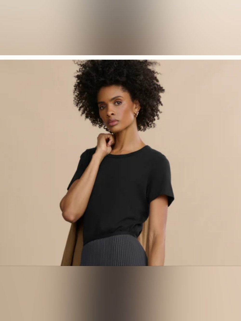 Jenni Kayne Black Short-Sleeve Crewneck Tee